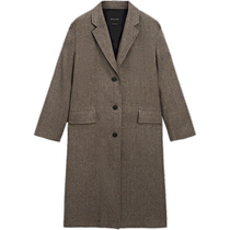 New Spring and Summer Massimo Dutti 2024 Womens Clothing Intelligent Commuting Style Minimalist High-end Brown Mid-Length Coat 06494939830