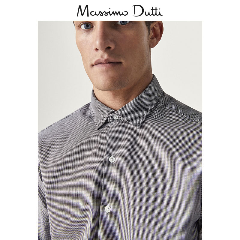 Massimo Dutti 00128449700 男士细纹理衬衫