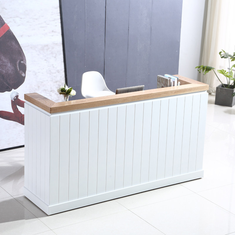 Clothing store cash register counter simple modern small retro bar table beauty salon company reception desk