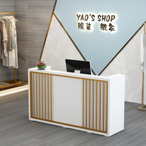 Clothing store Beauty salon Light luxury net red bar cashier counter Simple modern small shop front desk Reception desk