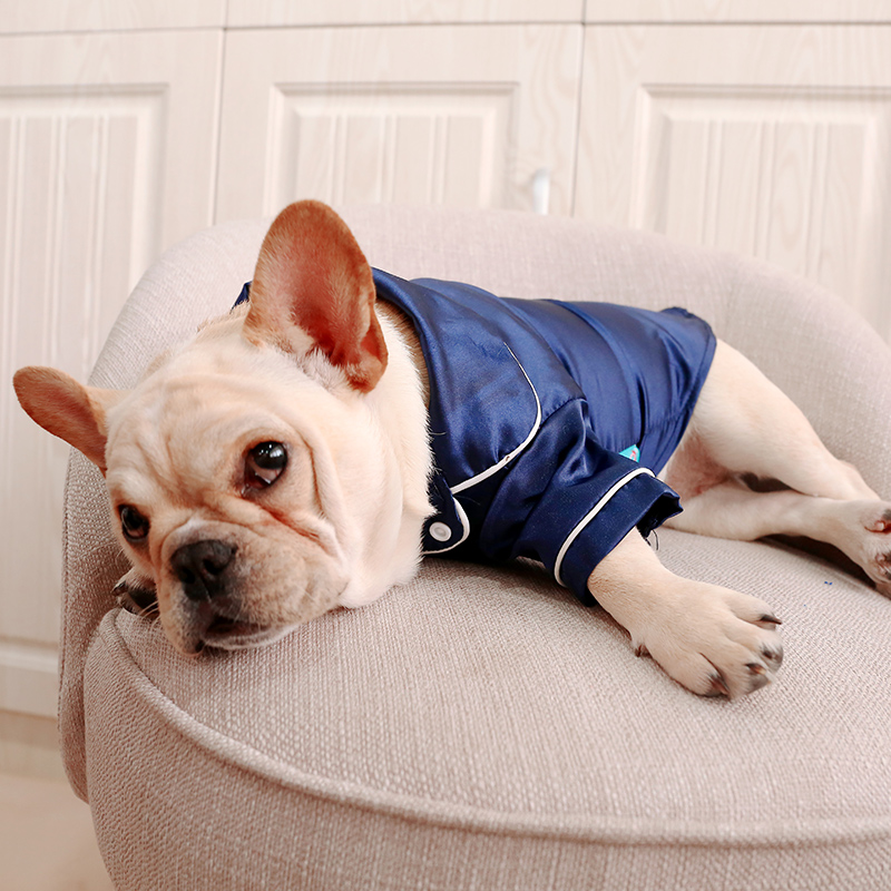 Pháp luật quần áo chó cưng quần áo chó béo đồ ngủ chó thêm cực lớn cảm ứng Keji Pug con chó con - Quần áo & phụ kiện thú cưng mũ bảo hiểm cho chó