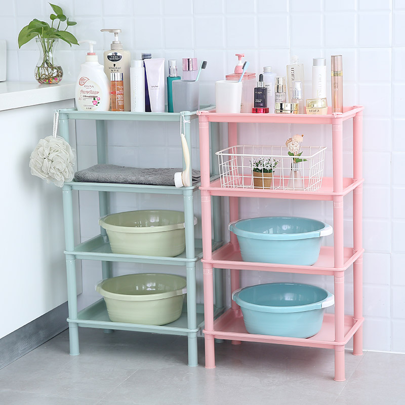 Kitchen shelf Desktop storage rack Plastic shelf cabinet Multi-layer bedroom cabinet layered wardrobe partition partition