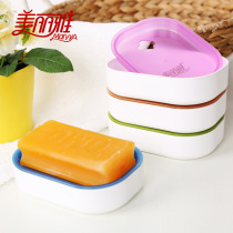 Beautiful and elegant Lucky Star soap box soap box creative fashion double-layer personality household plastic soap box