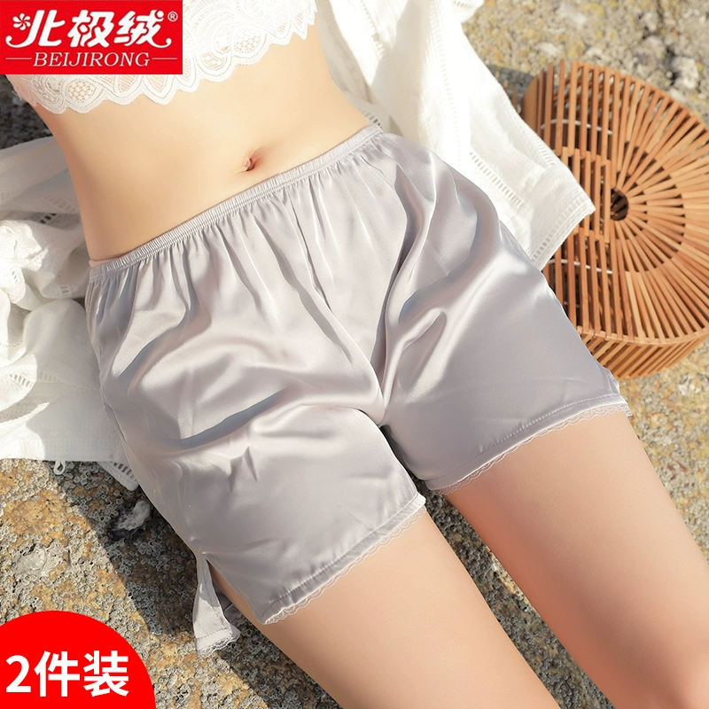 Quần an toàn phụ nữ chống chói thời trang đồ lót mùa hè mỏng satin ren góc phẳng chia góc vuông - Giống cái