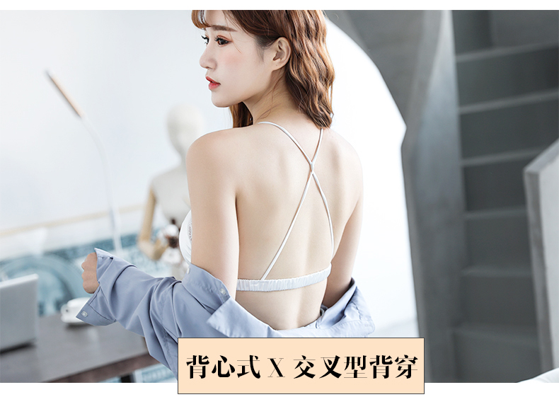Sexy dây đeo vai mỏng quấn ngực ống ngắn không có vòng thép làm đẹp trở lại áo ngực dây đeo đồ lót nữ học sinh trung học áo lót nữ trung niên