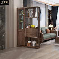 Chinese solid wood room cabinet Living room Living Room Partition Cabinet Small Outdoor type Usilk sandalwood Wooden Xuanguan Cabinet Double Sided Wine Cabinet Screen Cabinet