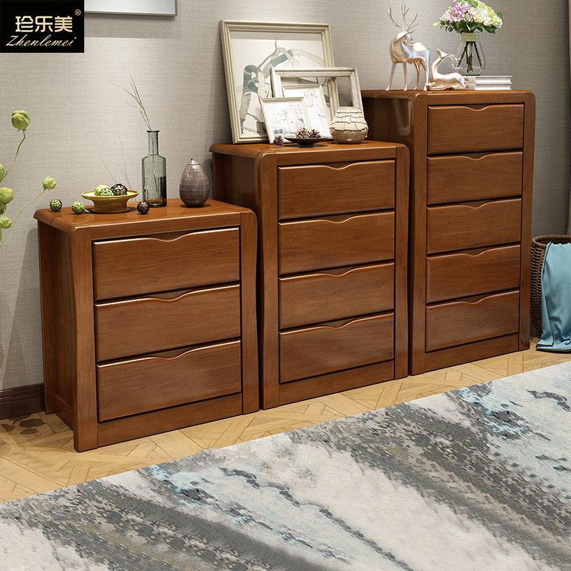 Precious Music Beauty Triple 45 Solid Wood Bucket Closet Bedroom Containing Cabinet minimalist modern drawer-type containing cabinet Xuanguan cabinet