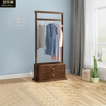 New Chinese walnuts wood clothing hat rack floor solid wood storage hanging hanger light lavish minimalist for home bedroom containing