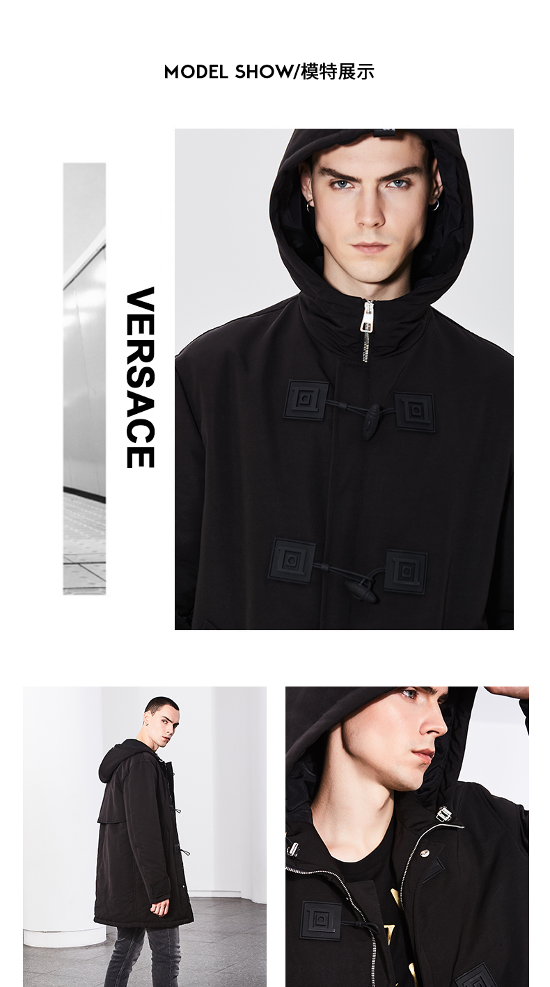 Áo khoác nam chính hãng Versace / Versace Dòng sản phẩm áo gió ấm áp dành cho nam - Áo gió