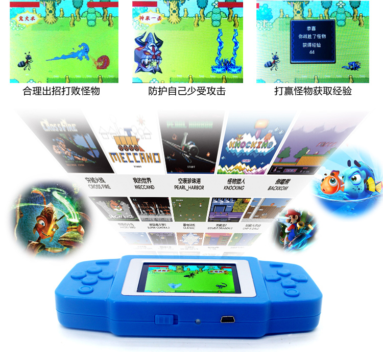 Jinxing K5 2.5 inch trẻ em mới của màn hình màu cầm tay game console câu đố cổ điển hoài cổ cầm tay máy chơi game cầm tay minecraft