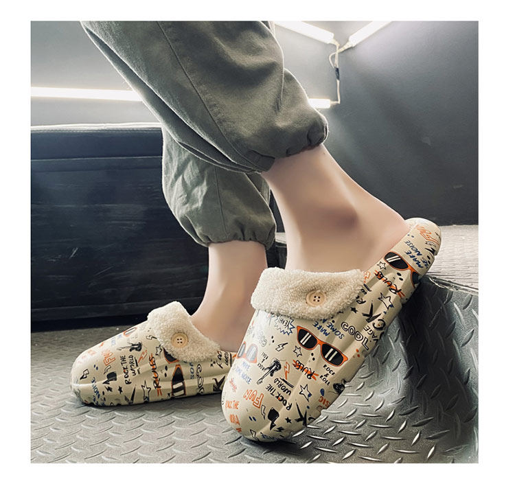 Утепленные съемные тапочки, для влюбленных, большой размер 