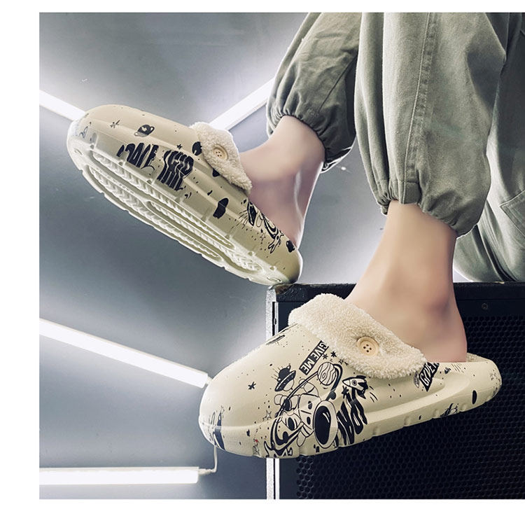 Утепленные съемные тапочки, для влюбленных, большой размер 
