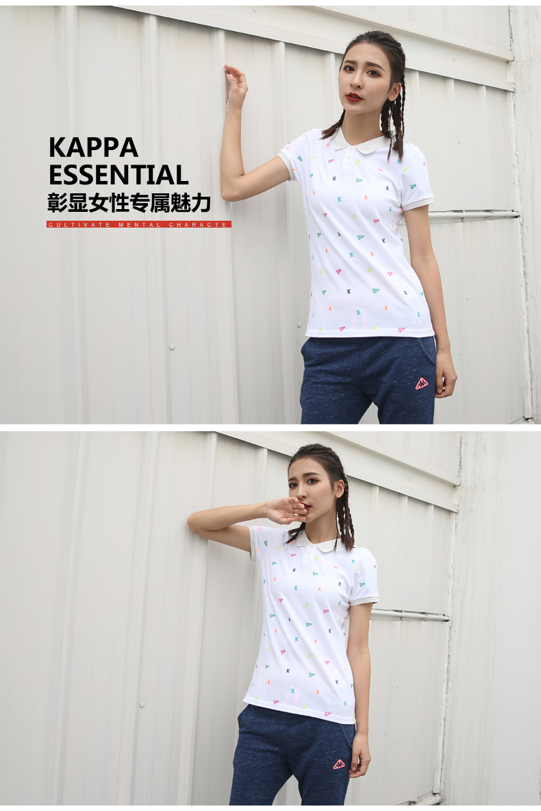 Chủ cửa hàng gợi ý Kappa nữ POLO áo sơ mi hoa nhỏ thể thao tay áo ngắn K0522PD10 ao thun polo nam