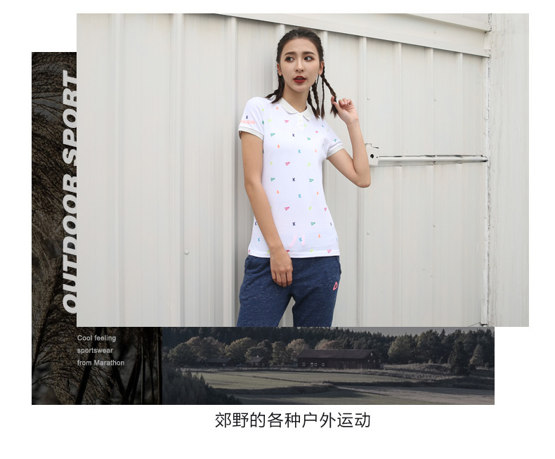 Chủ cửa hàng gợi ý Kappa nữ POLO áo sơ mi hoa nhỏ thể thao tay áo ngắn K0522PD10 ao thun polo nam
