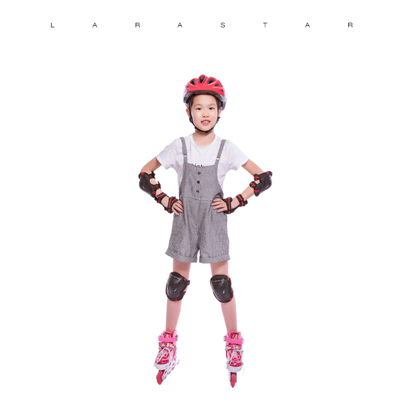 Laura Star skating thiết bị bảo vệ thiết lập mũ bảo hiểm trẻ em ván trượt cân bằng xe chống vỡ xe đạp thể thao mũ bảo hiểm - Dụng cụ thể thao băng đầu gối đạp xe