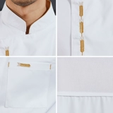 Bingsi Chef Work Olde Complete -sleeved Hotel Restaurant Restaurant Restaurant Back Kitchen Summer Chef Service Mumbing логотип логотип