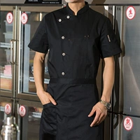 Черный фартук, короткий рукав