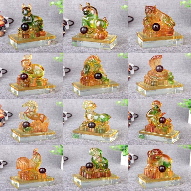 Glazes Workshop 12 Zodiac Signs Patron Saint Car Perfume Seat Swing Piece Craft Gift Swing Accessories Sedan Interior Decoration