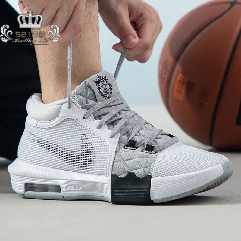 Nike Withess8 Men's Air-Cushioned, Shock-Absorbing, Breathable, Non-Slip, Wear-Resistant Practical Basketball Shoes Fb2237-100-003