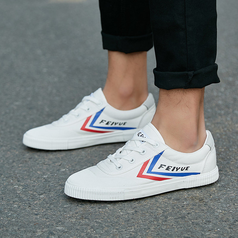 feiyue leap soccer shoes men's and women's breathable canvas TF broken nails entry football training shoes DF 1-820