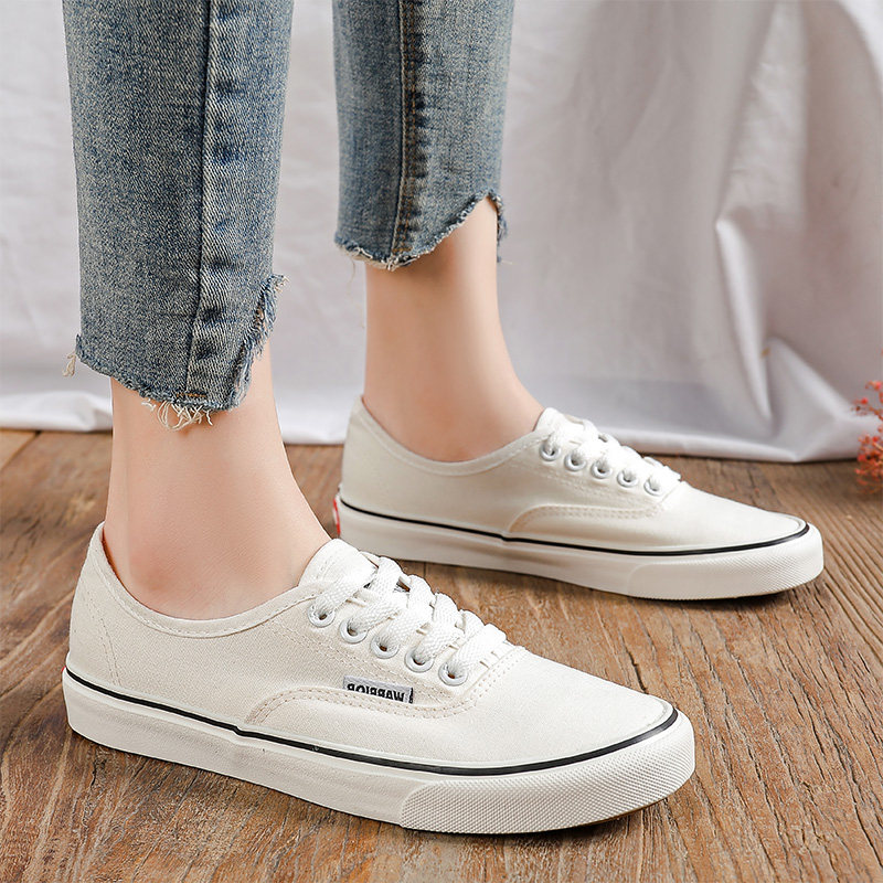 Warrior Pull Back Canvas Shoes Men and Women Couple Casual Breathable Low-Top Sneakers Small White Shoes WXY-999T