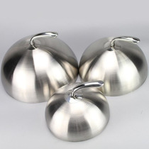 Thickened iron plate cover stainless steel plus high cover round steak iron plate curl lid stainless steel lid