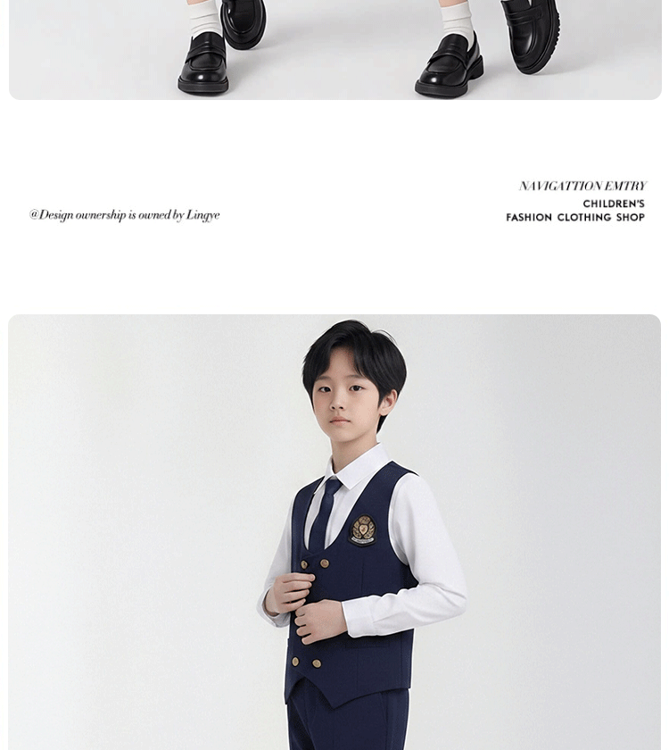 儿童合唱演出服初高中生爱国诗朗诵表演服小学生女童演讲比赛礼服 — 22