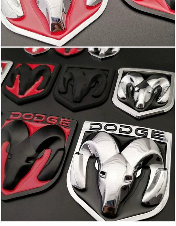 tem dán xe ô tô Logo xe DODGE Dodge Ram logo xe Kuwei Cool Bo sửa đổi logo đầu ram xe dán kim loại logo đuôi xe cá tính thương hiệu logo xe hơi tem dán nắp capo xe ô tô