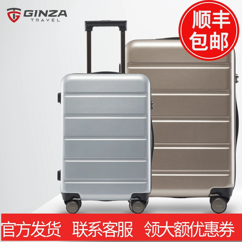 Trường hợp xe đẩy Ginza chống va chạm mờ khóa kéo vali 20 inch trường hợp lên máy bay 24 mật khẩu vali A-9329L - Va li