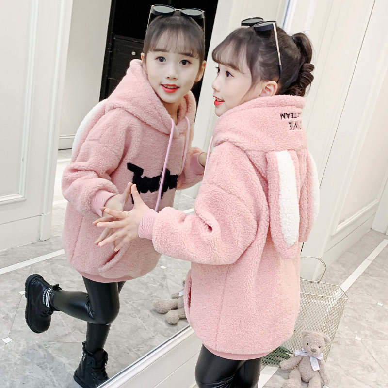 Girl Gush Clothing 2021 Years Winter Dress New Girl Foreign Palate Mid-Autumn Winter Thickening Medium Long Blouse