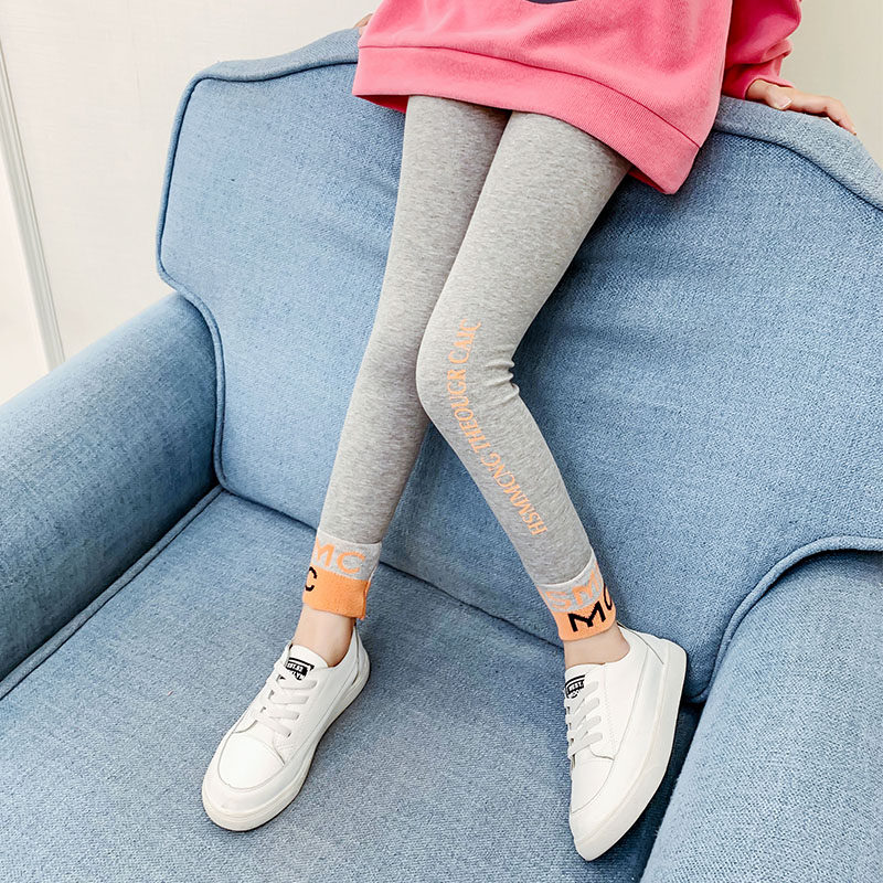 Girl Inside Hitch Pants Spring Autumn Outwear 2022 New Foreign Pie Children Thin pencil pants CUHK Scout pants with long pants