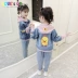 Áo khoác bé gái denim 2019 mùa thu mới của trẻ em Hàn Quốc mùa xuân và mùa thu áo sơ mi nước ngoài cho bé gái áo khoác thời trang ngắn - Áo khoác Áo khoác