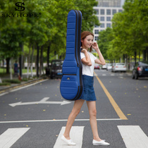 Folk classical guitar bag 41 inch thick electric guitar backpack waterproof electric bass bag shockproof wooden guitar box