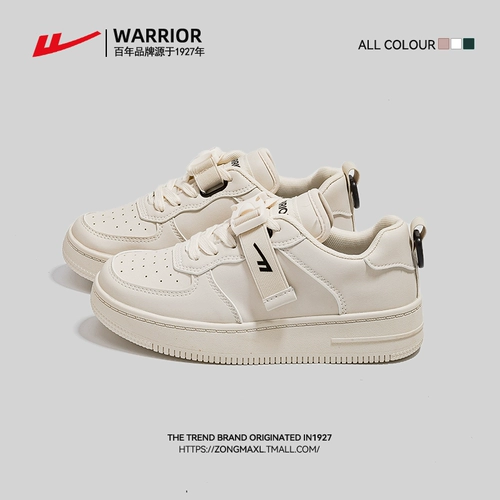 Warrior, туфли, белая обувь, универсальная спортивная повседневная обувь для отдыха на платформе, трендовые кроссовки, 2023, осенние, тренд сезона