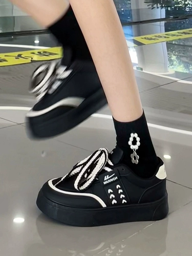 Warrior, черные туфли, летние кроссовки, универсальная дышащая тканевая белая обувь на платформе