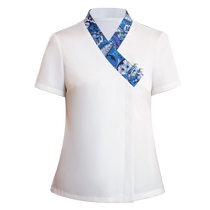 Yiyantang hot pot restaurant waiter work clothes short-sleeved hotel ethnic characteristic hotel Chinese restaurant summer womens style
