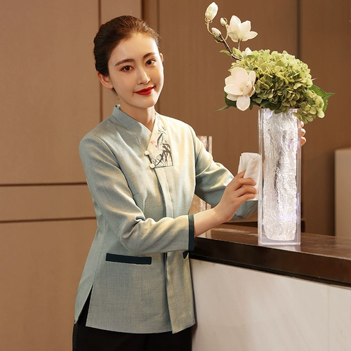 Yiyantang уборка рабочая одежда Летняя женская гостиница комната дома.