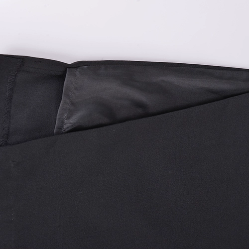 Рабочая летняя юбка, классический костюм, черная мини-юбка, с акцентом на бедрах