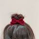 Retro velvet bow hair band, rubber band, hair rope, high ponytail, hair rope, Korean simple headwear