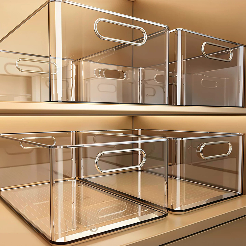 Cabinet Storage Box for Organizing Miscellaneous Items and Snacks, Transparent Storage Basket, Desktop Transparent Acrylic Rectangular Storage Box Cabinet Storage Box for Organizing Miscellaneous Items and Snacks, Transparent Storage Basket, Desktop Transparent Acrylic Rectangular Storage Box