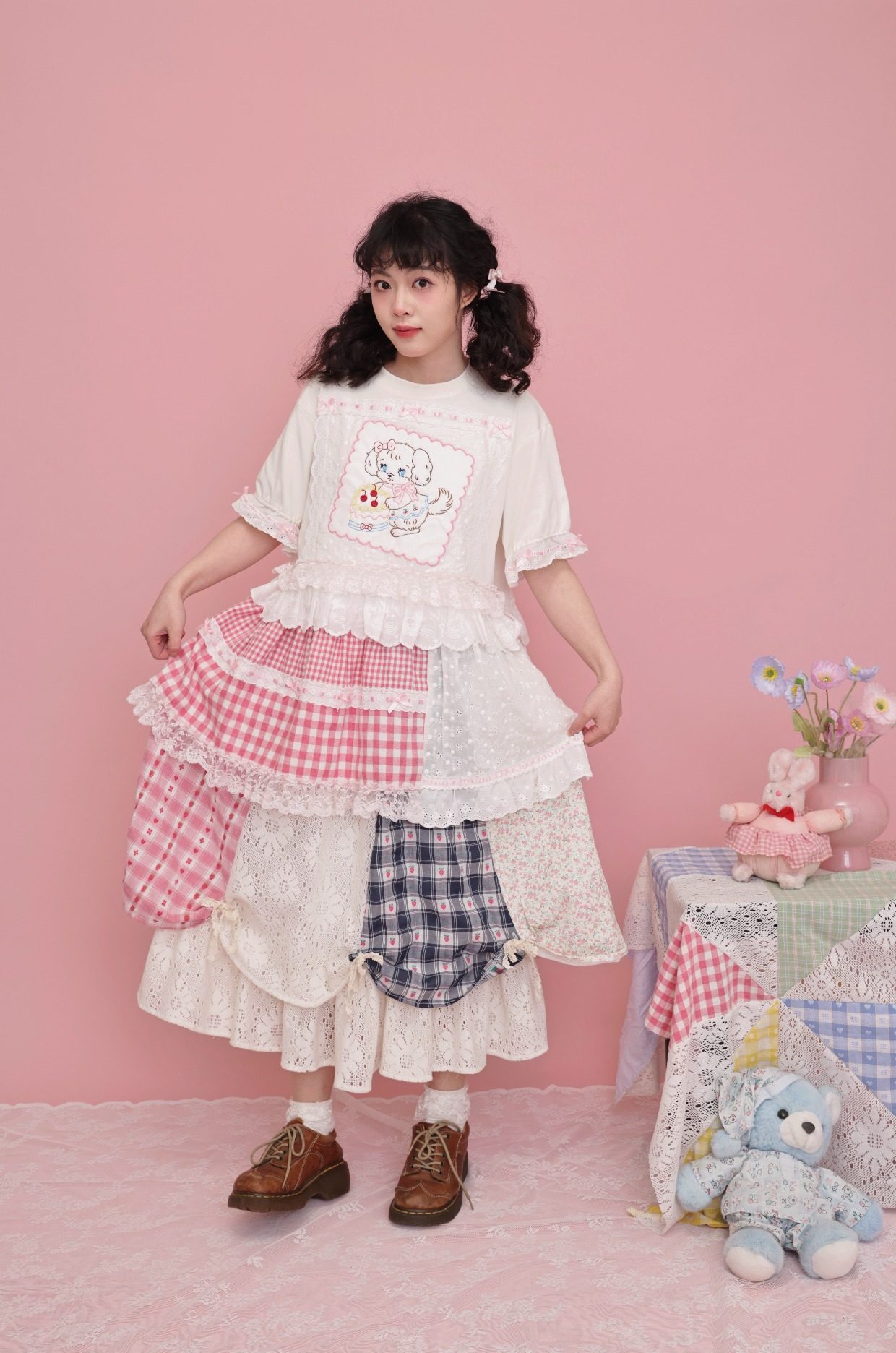 20%OFF】スウィートドール 手作りリメイク ドール刺繍半袖Tシャツ
