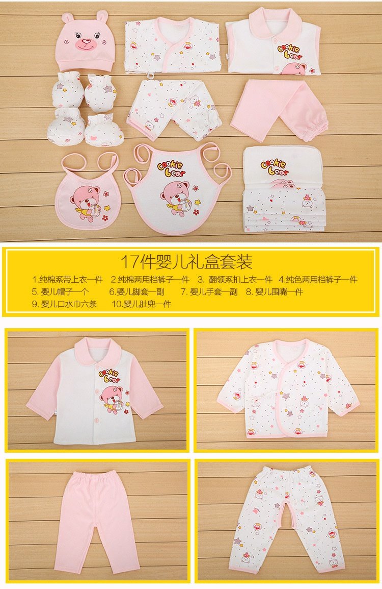 Bộ quần áo trẻ sơ sinh bằng vải cotton cho bé sơ sinh 0-3 tháng mùa xuân và mùa thu set đồ sơ sinh cho bé gái