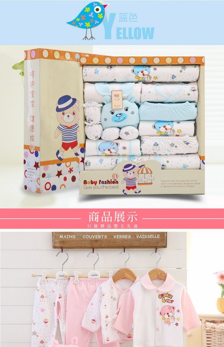 Bộ quần áo trẻ sơ sinh bằng vải cotton cho bé sơ sinh 0-3 tháng mùa xuân và mùa thu set đồ sơ sinh cho bé gái