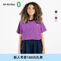 An Ko Rau stretch woven fabric short sleeve T-shirt A0201TS23