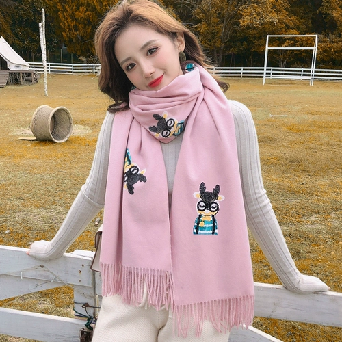 Демисезонный длинный шарф из искусственного меха, универсальная удерживающая тепло накидка, в корейском стиле, увеличенная толщина