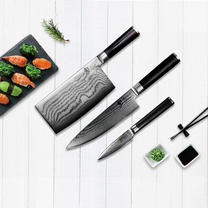 Shun - Chinese knife - KAI - Beprint Japanese Import Damascus Chef Knife