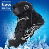 Arcx ya mát mùa hè đi xe máy da ủng thoáng khí ESA bảo vệ thoải mái chống giày xe máy - Xe máy Rider thiết bị đai quấn đầu gối