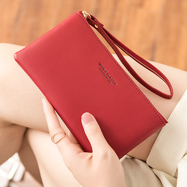 Miyin wallet women's long large capacity thin 2024 new clutch bag women's small bag simple coin purse ສາ​ມາດ​ຖື​ໂທລະ​ສັບ​ມື​ຖື