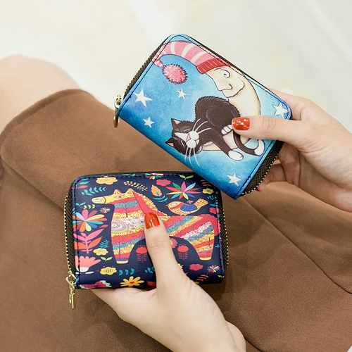 Картхолдер, милая маленькая сумка через плечо, ультратонкий вместительный и большой антимагнитный кошелек для водительских прав, анти-кража, Южная Корея