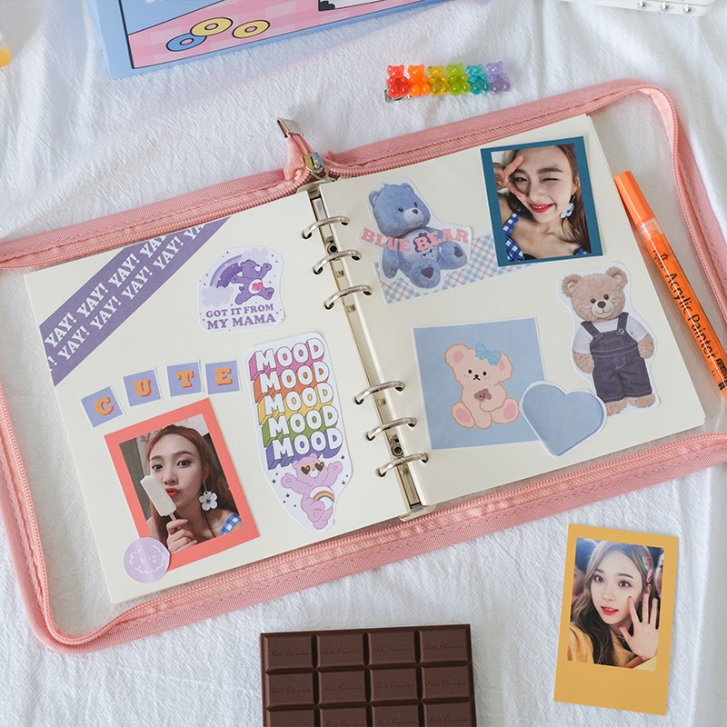 High face value Inwind cherry loose-leaf hand ledger This blank pane days remember this sparkling PVC pull-up hand ledger notebook